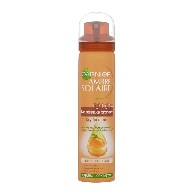 Garnier Ambre Solaire No Streaks Bronzer Dry Face Mist Light 75ml
