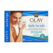 Olay Daily Facials Lathering Soothing Cleansing Cloths Refill - Sensitive x30