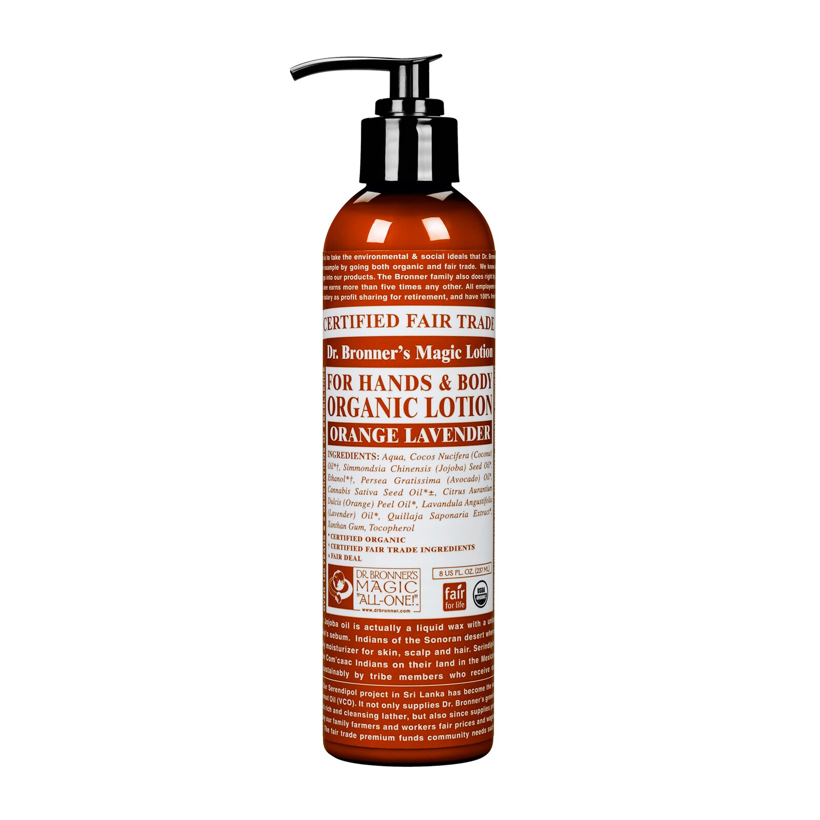 Dr Bronner's Organic Orange Lavender Lotion 236ml Feelunique