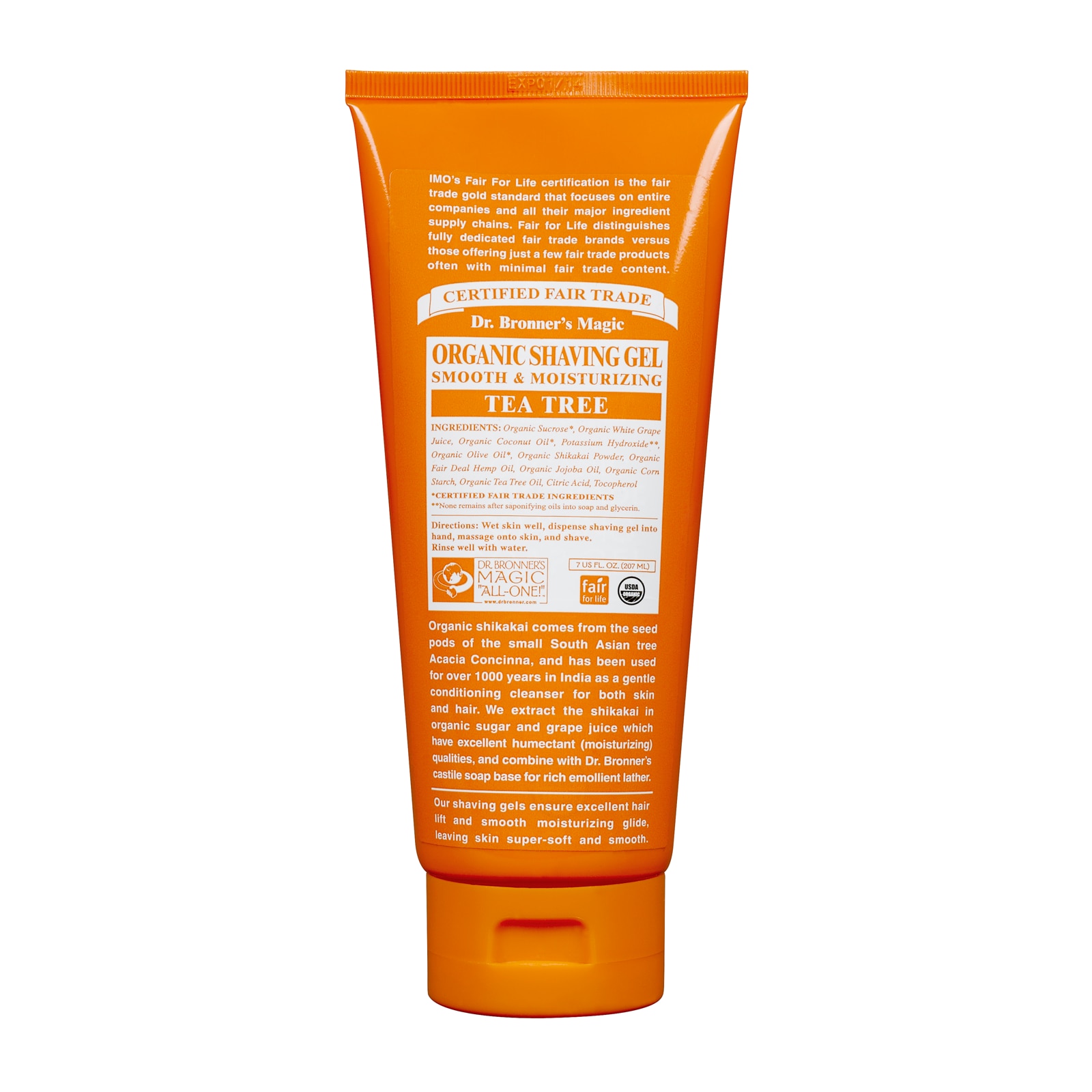 Dr Bronner's Organic Tea Tree Shaving Gel 208ml Feelunique
