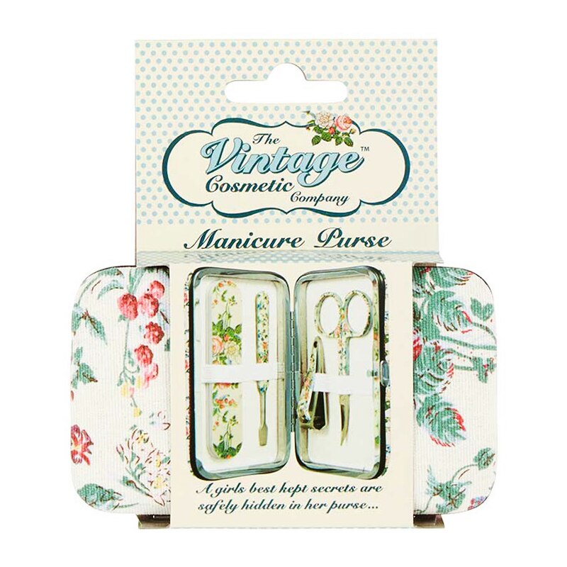 The Vintage Cosmetic Company Floral Manicure Purse Feelunique