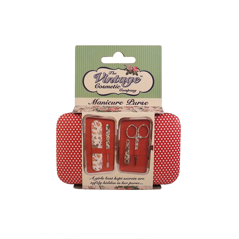 The Vintage Cosmetic Company Rosie Spot Manicure Purse Feelunique