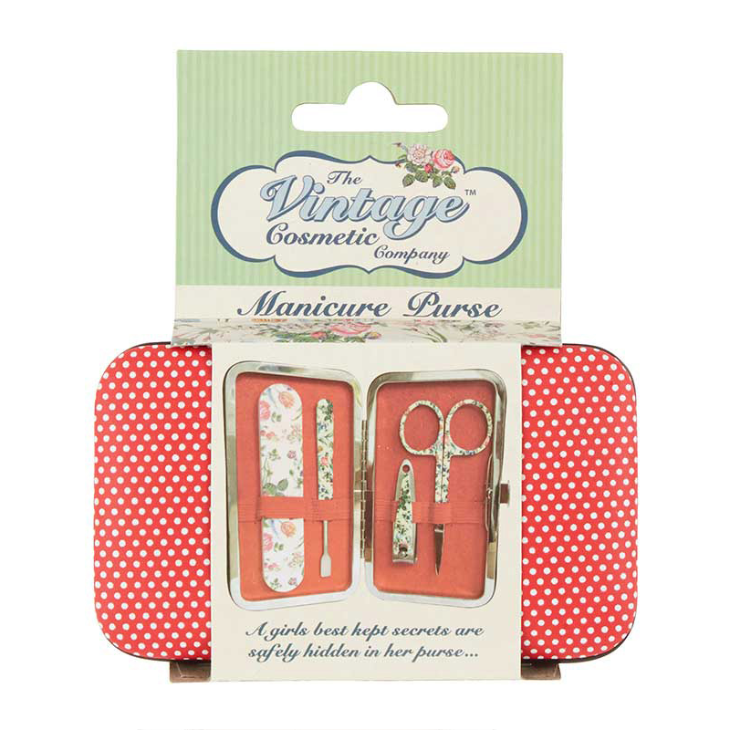 The Vintage Cosmetic Company Rosie Spot Manicure Purse Feelunique