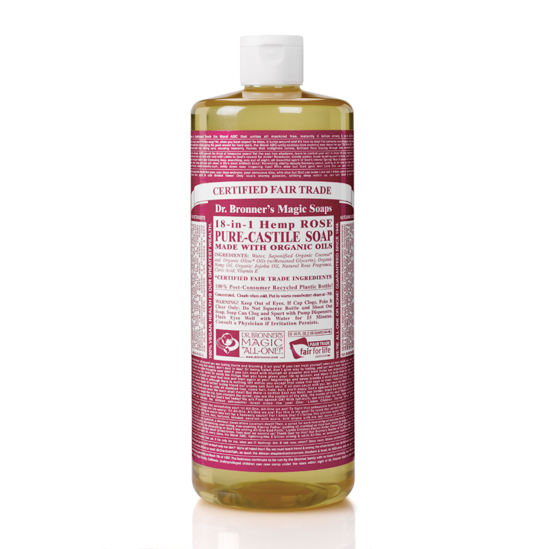 Dr Bronner's Organic Rose Castile Liquid Soap 946ml Feelunique