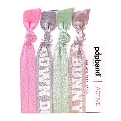Popband ACTIVE 'Yoga Bunny, Down Dog' Hair Ties Multi Pack