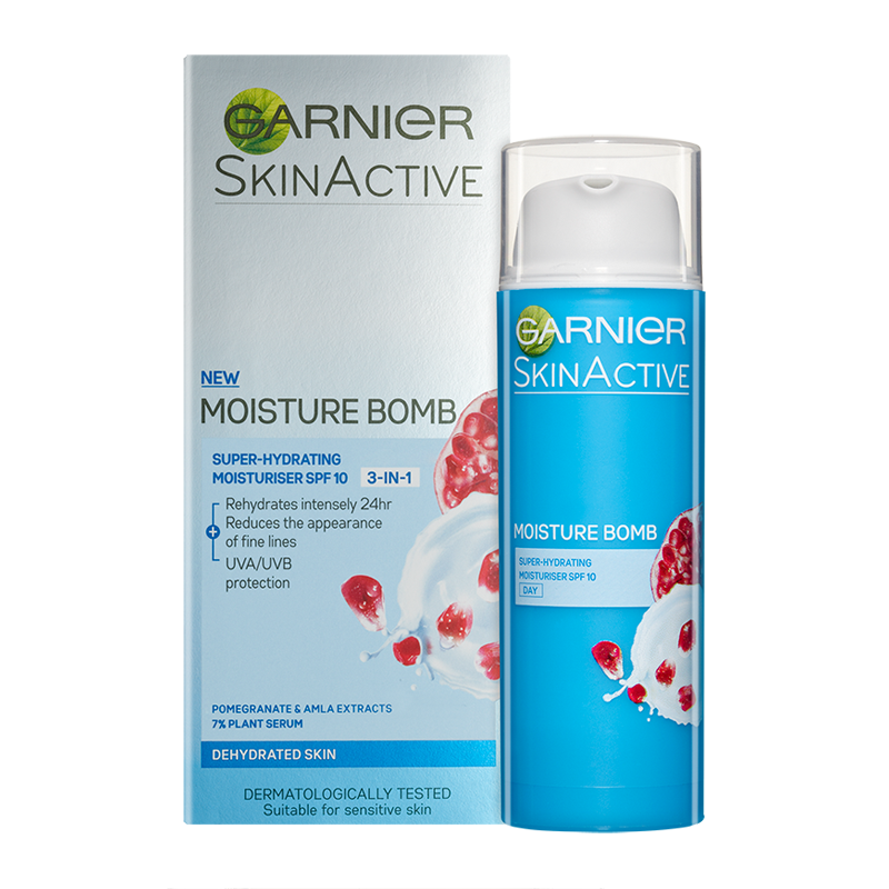 Garnier Moisture Bomb SuperHydrating 3 in 1 Moisturiser SPF10 50ml Feelunique