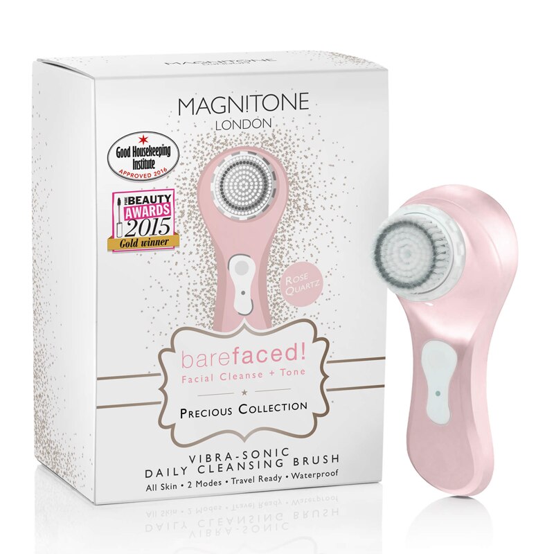 Magnitone BareFaced VibraSonic™ Daily Cleansing Brush Rose Quartz