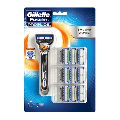gillette fusion proglide s rasoir 9 lames de rasoir gillette fusion proglide s rasoir 9 lames de rasoir