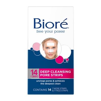 Biore Deep Cleansing Pore Strips Combo 7 Nose Strips & 7 Face Strips