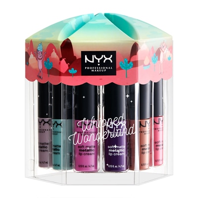 NYX Professional Makeup Whipped Wonderland Soft Matte Metallic Lip Cream Vault NYX Professional Makeup Whipped Wonderland Soft Matte Metallic Lip Cream Vault