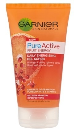 Garnier Skin Naturals Pure Active Fruit Energy Daily Energising Gel Scrub - Oily Skin 150ml