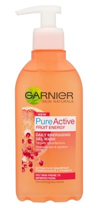 Garnier Skin Naturals Pure Active Fruit Energy Daily Energising Gel Wash 200ml