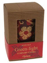 Himalaya Maroma Green-Light Luminary Candle - Opium