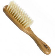 Kent Baby Cherrywood Super Soft Pure White Bristle Brush - BA10