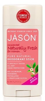 JASON Unscented Naturally Fresh Pure Natural Deodorant Stick for Women 75g