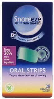 Snoreeze Oral Strips 28 Individual Sachets