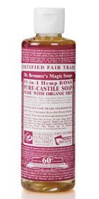 Dr Bronner's Organic Rose Castile Liquid Soap 236ml