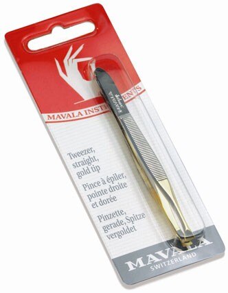 Mavala Gold Tipped Straight Tweezers