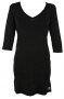 Calvin Klein Women's Essentials with Satin Trim 3/4 Sleeve Night Dress with Shelf - Black
