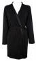 Calvin Klein Women's Essentials with Satin Trim Short Robe - Black