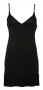 Calvin Klein Women's Essentials with Satin Trim V-Neck Chemise - Black