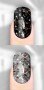 Rebel Nails Nail Wraps - Black and Grey Skull Pattern for Fingers