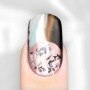 Rebel Nails Nail Wraps - Silver Floral on Clear for Fingers