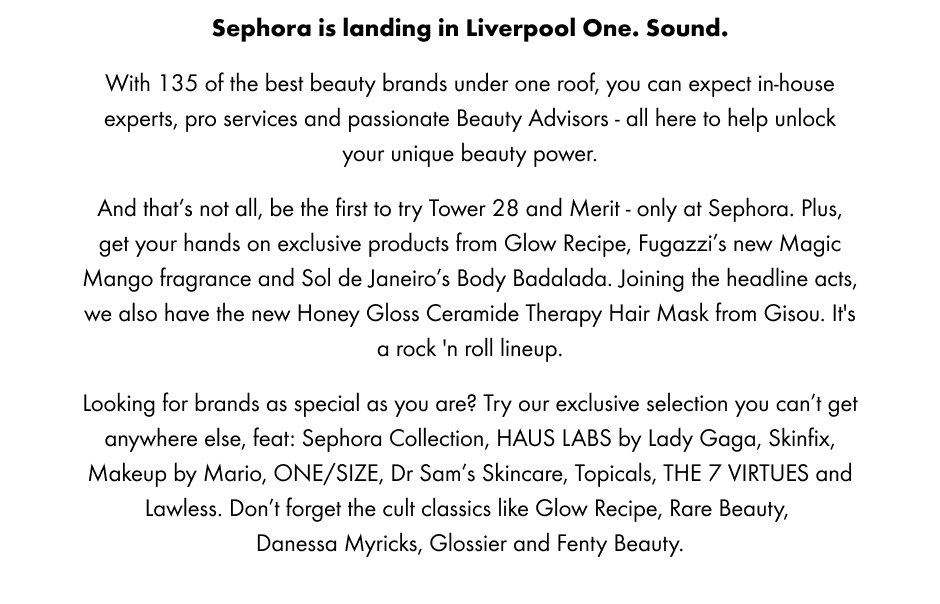 Sephora has landed