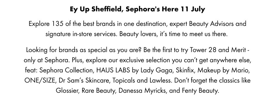 Sephora has landed