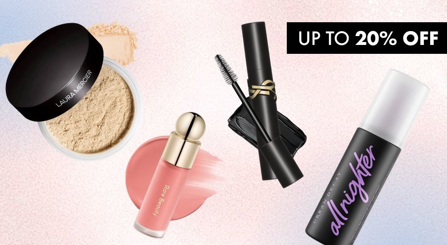 Up to 20% off makeup.