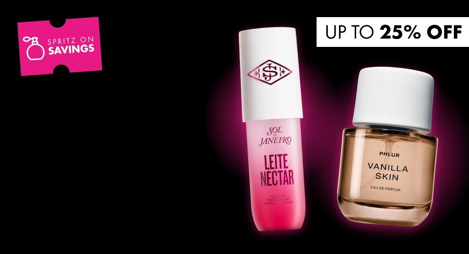 Update your fragrance wardrobe with huge savings on classic and fresh scents.