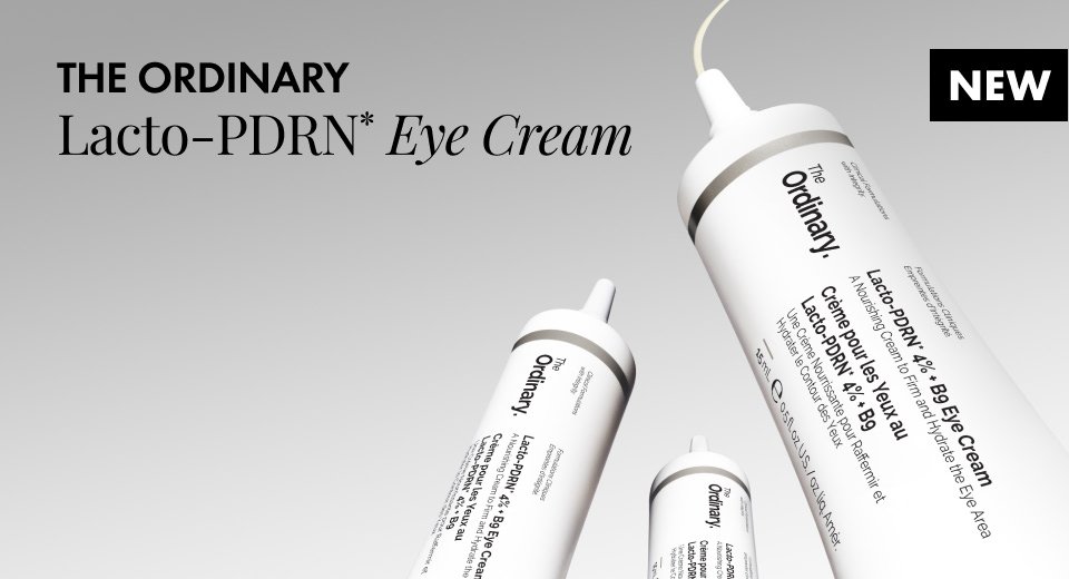 The Ordinary's first eye cream with Lacto-PDRN* made to visibly repair skin. 