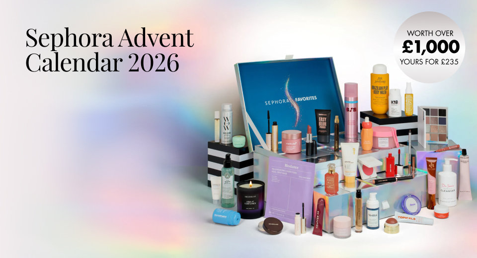 40 treats, 27 full sizes + 26 exclusives. Plus, My Sephora members unlock £20 rewards