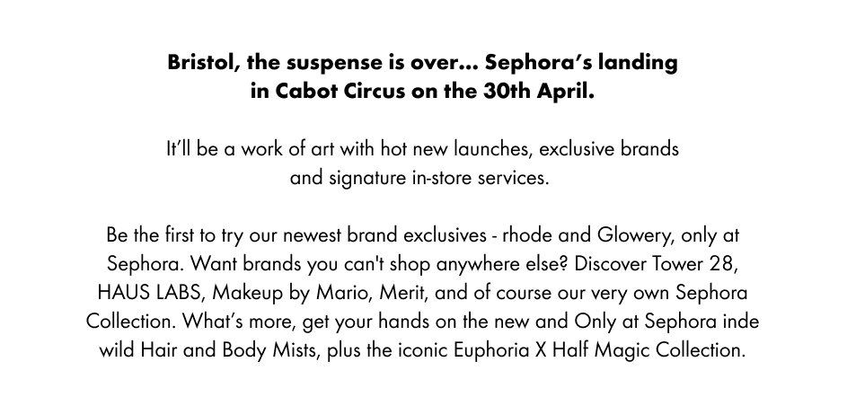 Sephora has landed