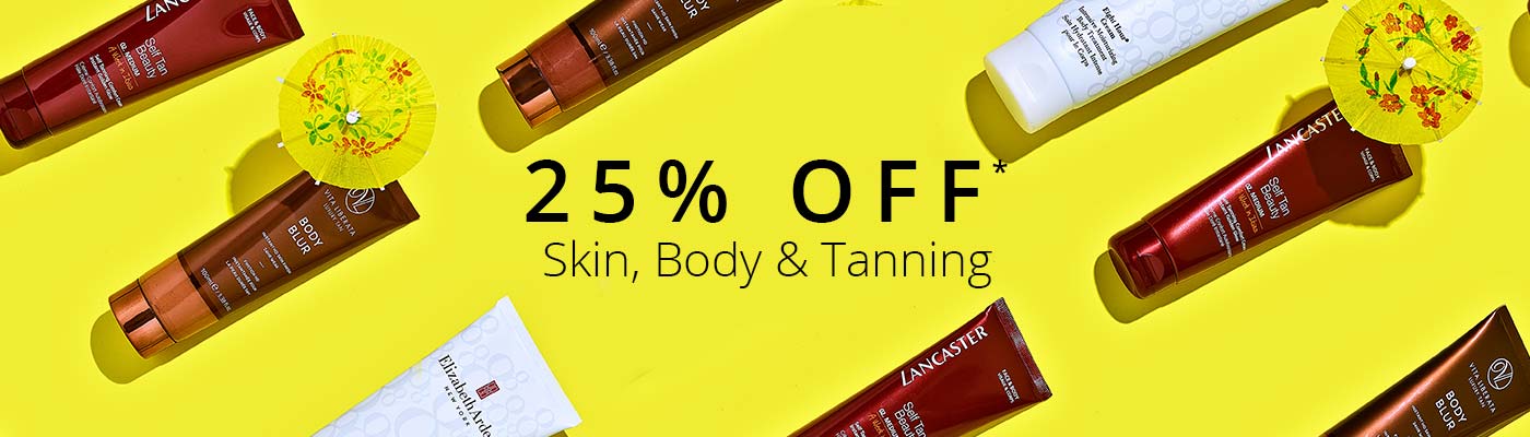 Shop 25% Off Skin, Body and Tanning with code PREP25