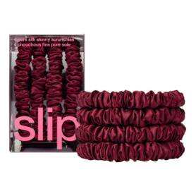 Pure Silk Skinny Scrunchies Maroon
