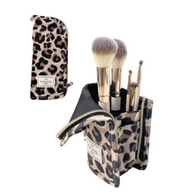 Standing Brush Case Leopard Print 1each