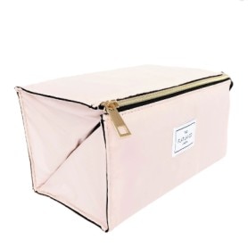 Open Flat Makeup Box Bag Blush Pink 1each