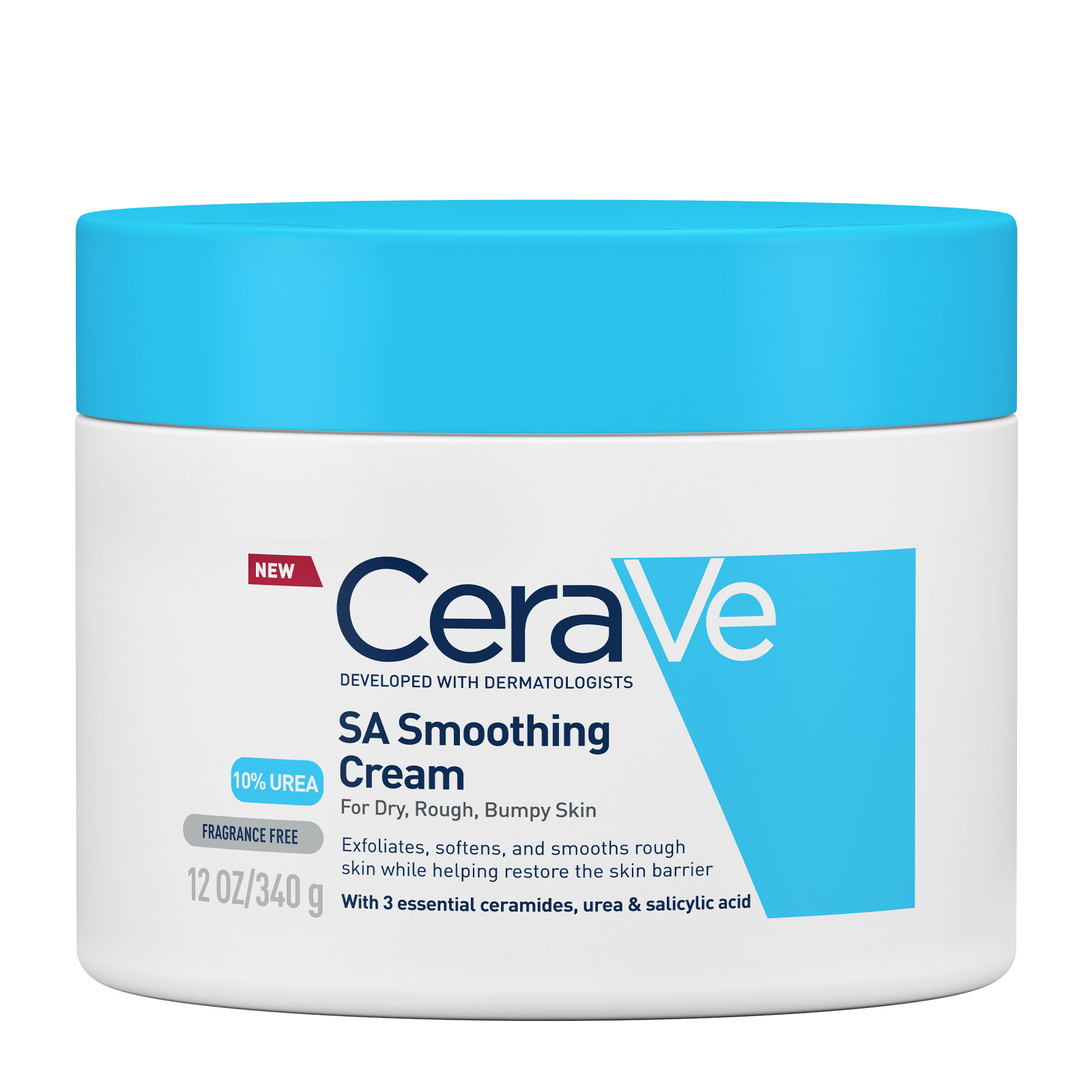 CeraVe SA Smoothing Cream with Salicylic Acid for Dry; Rough & Bumpy Skin 340g
