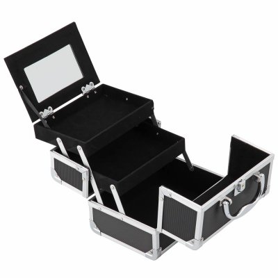 black and white makeup case