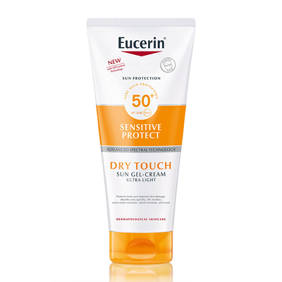 Telegraf halstørklæde frihed Eucerin Sun Cream Dry Touch Ultra Light Sensitive Protect Gel SPF50+ 200ml