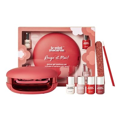 LE MINI MACARON Maxi Rouge & Moi Deluxe Gel Manicure Set