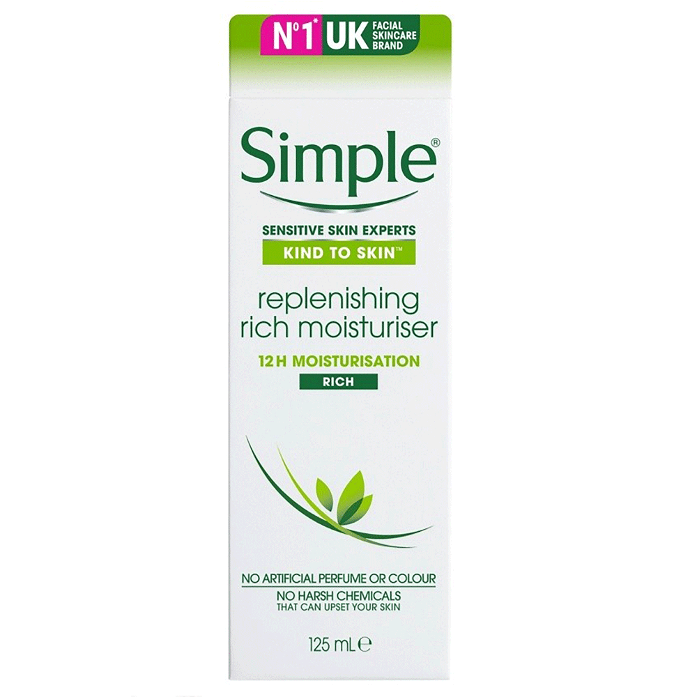 Simple Replenishing Rich Moisturiser for Sensitive Skin 125ml