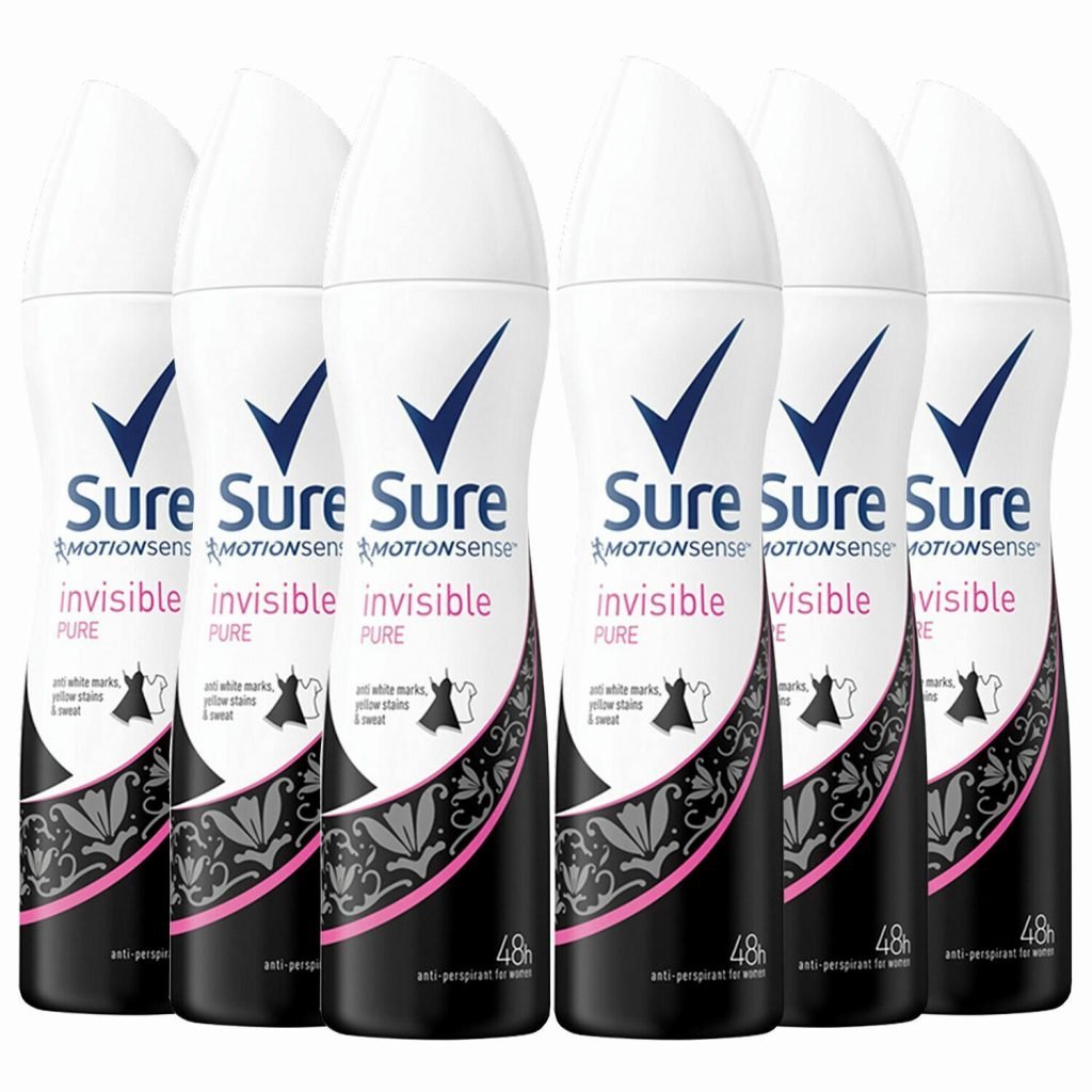 Sure Women Motion Sense Antiperspirant Deodorant Invisible Pure 6 x ...