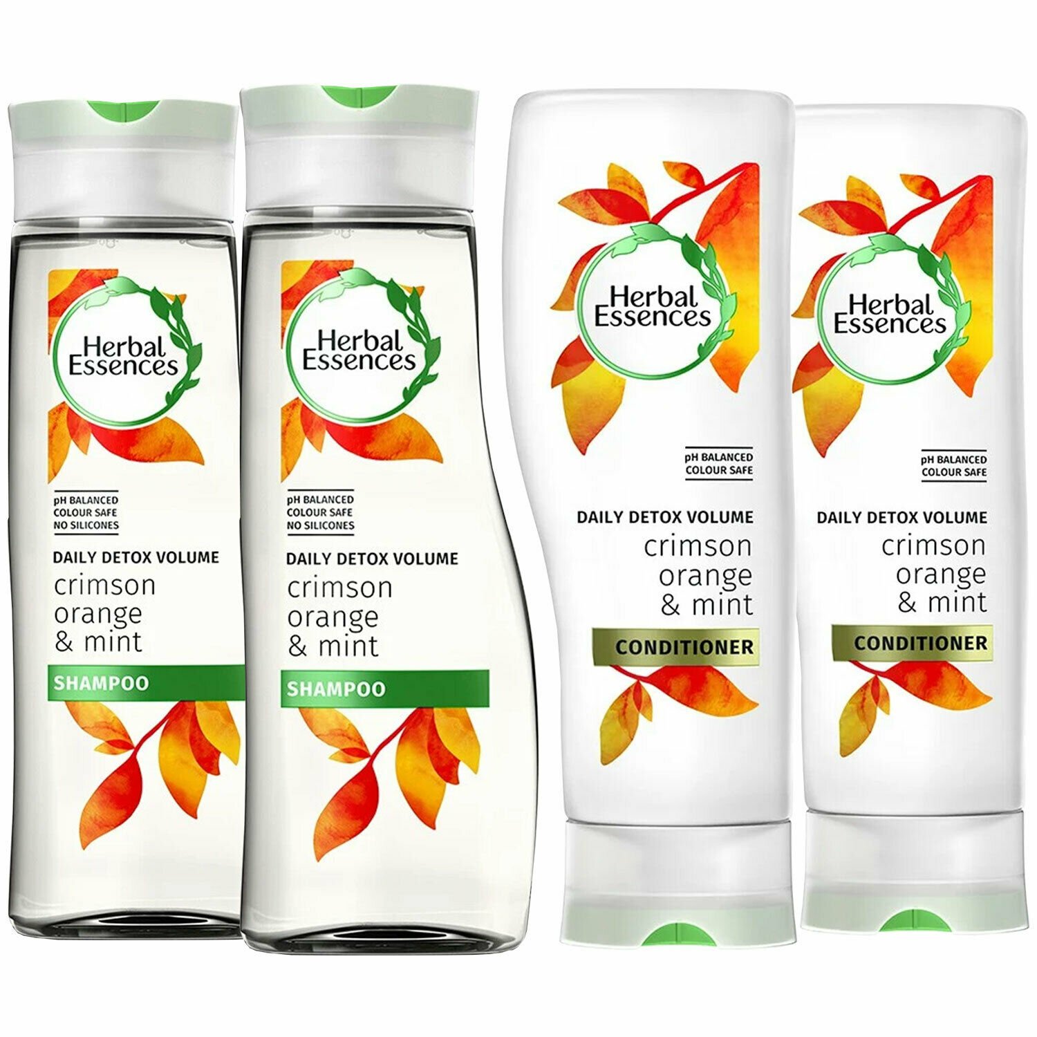 Herbal Essences Detox Volume Shampoo 2 x 400ml & Conditioner 2 x 400ml