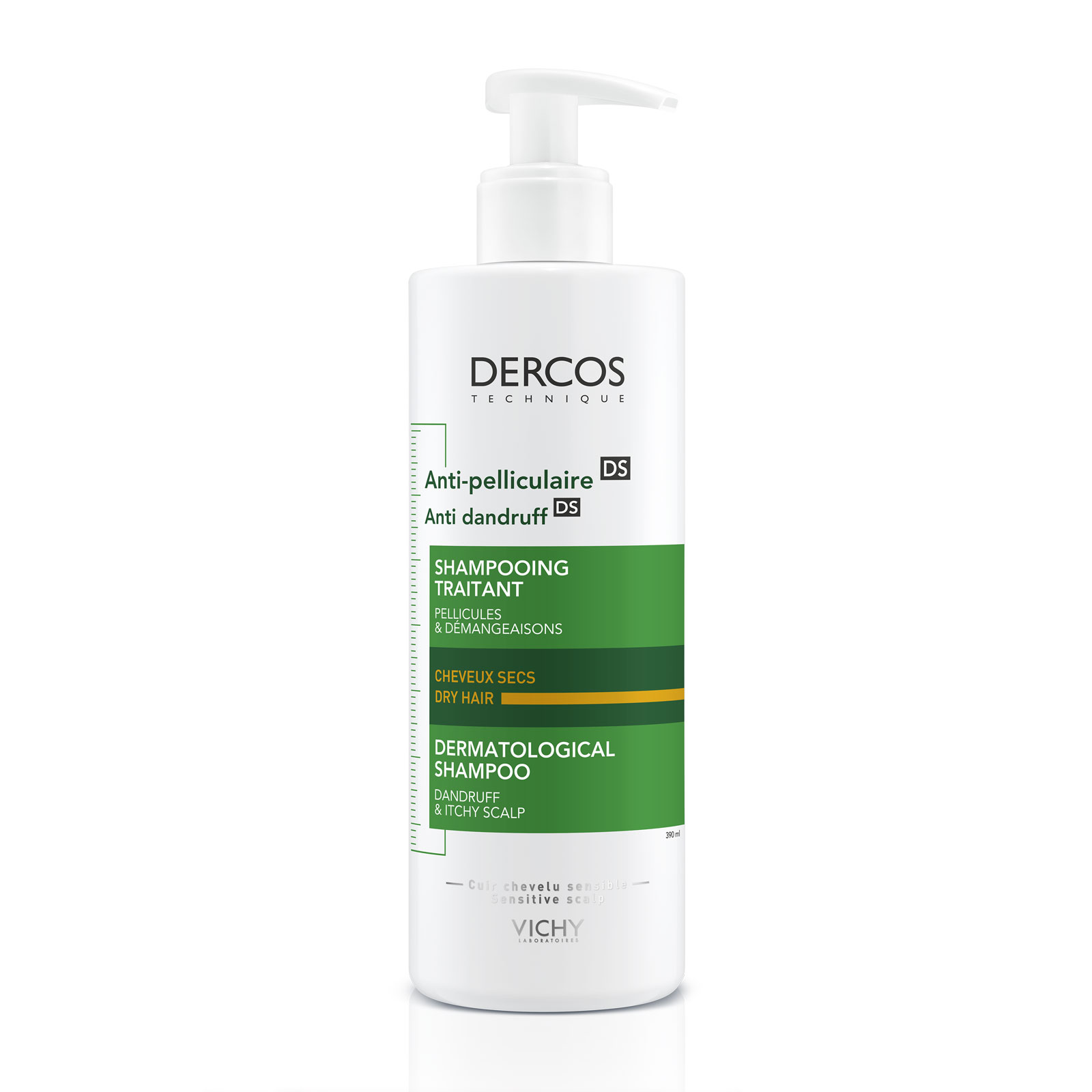 Vichy Dercos Anti-Dandruff Shampoo For Dry Hair 390ml