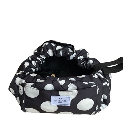 The Flat Lay Co. Open Flat Makeup Bag in Double Spots