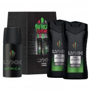 lynx africa trio mens gift set