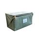 The Flat Lay Co. Open Flat Makeup Box Bag in Sage Green Velvet