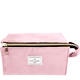 The Flat Lay Co. Open Flat Makeup Box Bag in Pink Velvet